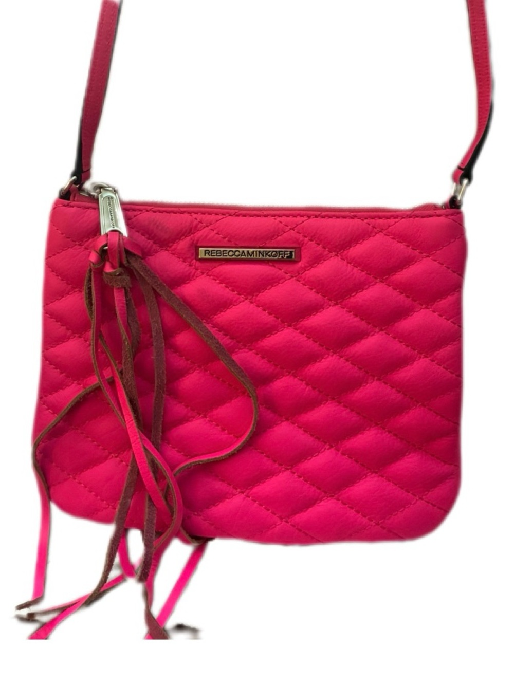 Rebecca Minkoff EUC Love Kerry
Quilted Leather Electric Pink Crossbody Bag